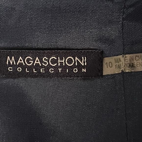 Magaschoni Deep Blue V-Neck Dress - Picture 8 of 13